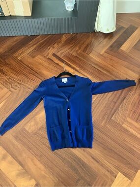 Milly Royal Blue V-Neck Button Front Cardigan